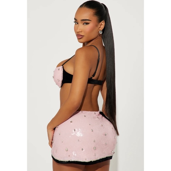 Susana Pink Sequin Skirt - Medium - Picture 4 of 4